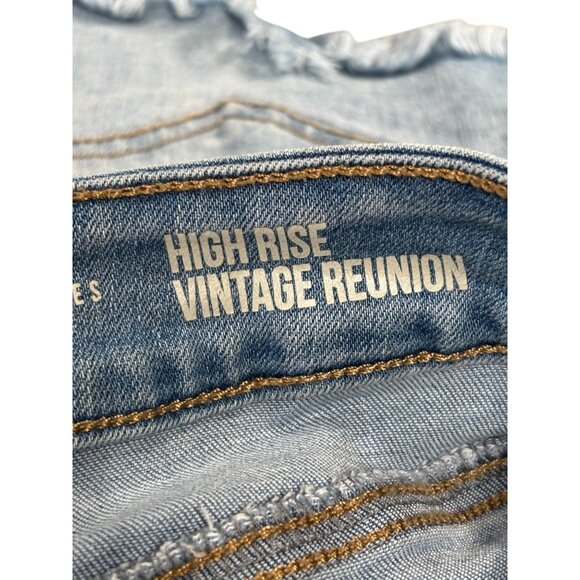 Rewash Womens High-Rise Vintage Reunion Distressed Denim Shorts Size 27 - Picture 4 of 9